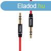 Remax RL-L200 Mini jack 3.5mm AUX kbel, 2m (piros)