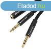 Kbel audio mini jack 3,5 mm-es hvelyk 2x mini jack 3,5 mm-