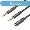 Audio kbel 2x 3.5mm frfi 3.5mm ni Vention BBOBY 0.3m (fek