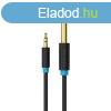 Audiokbel TRS 3.5mm 6.35mm Vention BABBI 3m, Fekete