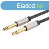 6,3 mm-es jack 6,35 mm-es jack kbel Ugreen AV128, 5m, arany