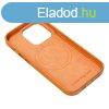 LEATHER MAG COVER case for IPHONE 15 Plus orange