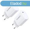 Choetech charger set Q5004 20W PD iPhone 12/13 white (2pcs)