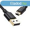 Ugreen cable USB - mini USB 480 Mbps 1 m black (US132 10355)