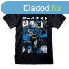 Rvid ujj pl Batman Manga Cover Fekete Unisex MOST 16606 