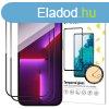 2pcs Full Screen Tempered Glass with Frame Case Friendly Woz