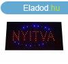 &#x201E;Nyitva&#x201D; LED t&#xE1;bla / villog&a