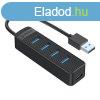 Orico TWU3 USB 4x USB 3.0 hub adapter (fekete)