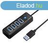 Orico Hub USB 4x USB 3.0, 5 Gbps, 0,15m (fekete)