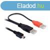 Delock Kbel - 82447 (2x USB-A 2.0 -> USB Mini 5 pin, apa