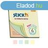 ntapad jegyzettmb, 76x76 mm, 100 lap, STICK N, pasztell s