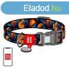 Waudog "Oranges" nylon dog collar with QR code, si