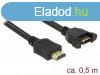 DeLock HDMI-A male > HDMI-A female panel-mount 4K 30 Hz 0