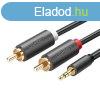 UGREEN AV102 Kbel 2x RCA, jack 3.5 mm 5m, fekete