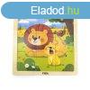 Fa kpes kirak puzzle Viga 9 db Lion