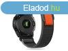 Garmin Fenix 5 / 6 / 6 Pro / 7 nylon raszj - fekete/naranc