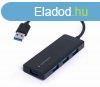 Gembird 4-portos USB 3.1 HUB Black