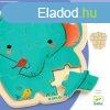 Elalfnt fa puzzle - Fa formapuzzle 14 db - Puzzlo Elephant 