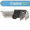 HK0042 csavarhz kszlet, 9 rszes, T10-T50, Torx, csavarh