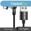 Dupla 360-os mgneses tlt- s adatkbel Android USB-C esz