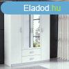 Drohmo ROMANA 160 gardrbszekrny tkrrel, 160x205x52 cm, f