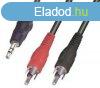 2 x RCA dug - Jack 3,5 mm-es sztere dug 1,5 m VLAP22200B1