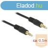 Delock Sztere Jack kbel 3.5 mm 3 pin apa > apa 0.5 m fe