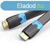 Vention Flat HDMI A male - HDMI A male cable 1,5m Black