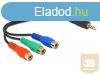 Delock Cable 3 x RCA female > Stereo plug 3.5 mm 4 pin