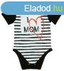 "I LOVE MY MOM" feliratos rvid ujj baba body fek