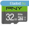 PNY 32GB microSDXC Elite Class 10 UHS-I + adapterrel