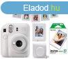 Fujifilm Instax Mini 12 Clay White Csomag