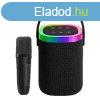 Vezetk nlkli Bluetooth party hangszr mikrofonnal, LED f