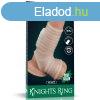  Vibrating Silk Knights Ring with Scrotum Sleeve (White) III