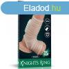 Vibrating Silk Knights Ring with Scrotum Sleeve (White) III