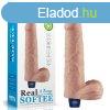 9" REAL SOFTEE Rechargeable Vibrating Dildo(Flesh)