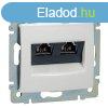 Legrand 770073 Valena Cat.6A STP fehr 2xRJ45 dupla informat