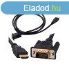 VGA - HDMI kbel arany csatlakozval, Full HD D-sub kbellel