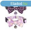 Collar set Dogness for cats 2 pcs (Calamus Purple/Polka Dot 