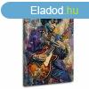 Kp JIMI HENDRIX - Guitar on fire | 100% eredeti akril feste