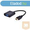 Gembird A-HDMI-VGA-04 fekete HDMI - VGA adapter