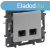 Legrand Nilo Step 2xRJ45 Cat.6 FTP aljzat, alumnium, Legra