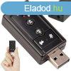 USB 7.1 hangkrtya, mikrofon s fejhallgat csatlakozval