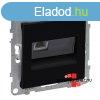 Legrand Suno 1xRJ11 csatlakozaljzat fekete, Legrand 721461