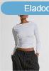 Urban Classics Ladies Ruffled Super Slim Longsleeve white