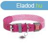 Classic Dog collar with QR code Waudog size S pink