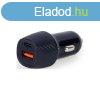 Gembird 18W univerzlis auts tlt adapter fekete