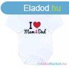 Body nyomott mintval New Baby I Love Mum and Dad