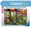 Puzzle 1000 db - Japn kert, teahz