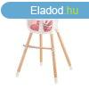 Kinderkraft etetszk Sienna 2in1 fa lbbal pink